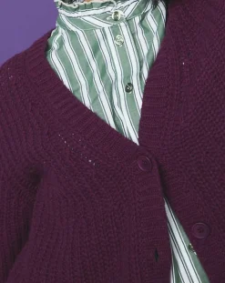 Femme Stella Forest Gilets Et Cardigans^Gilet évasé en Laine & Alpaga mélangés Théodore violet
