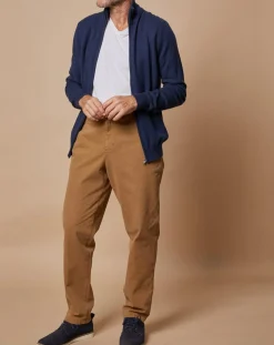 Homme Oscar et Louise Gilets Et Cardigans^Gilet zippé 100% Cachemire John bleu marine