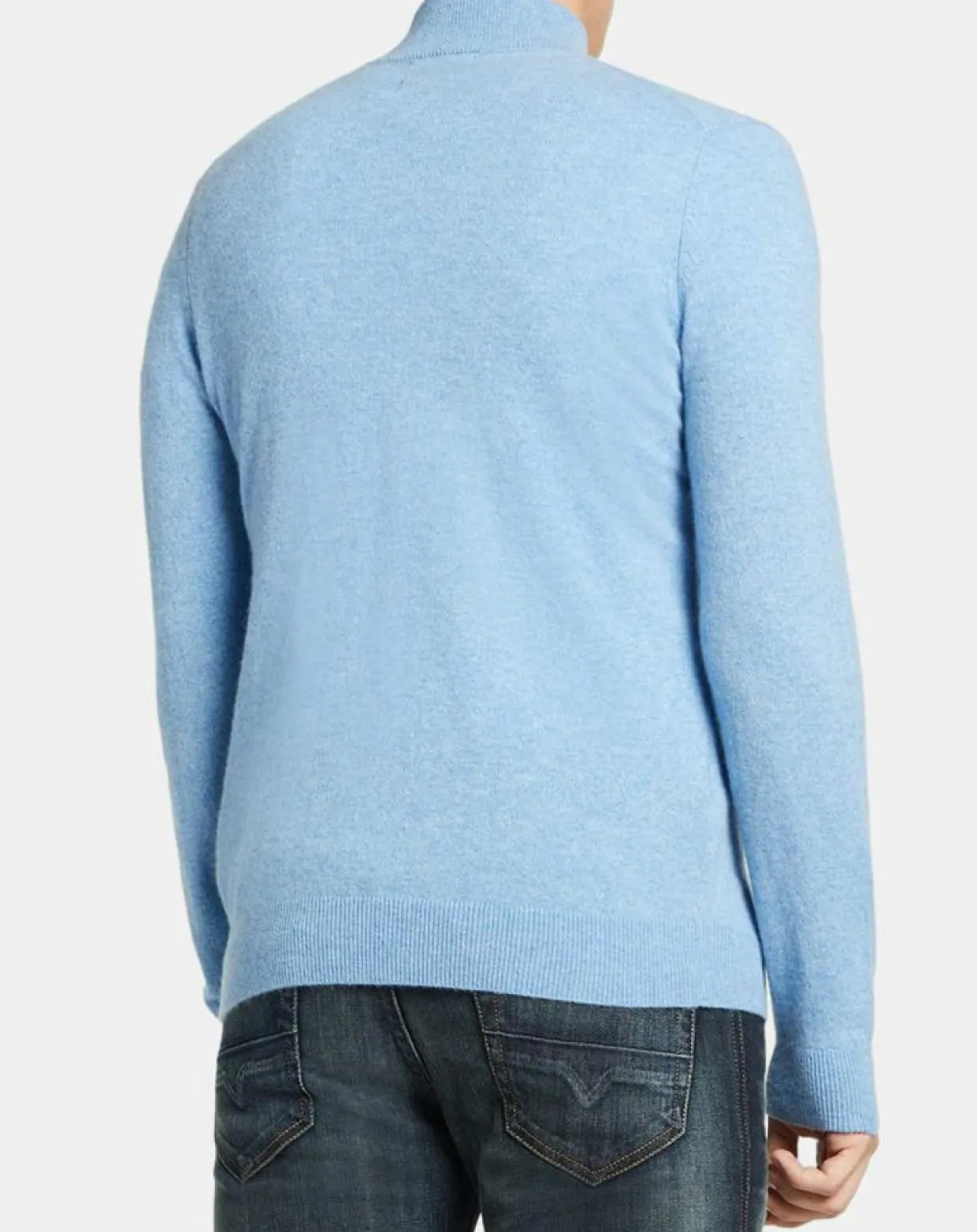 Gilet zippé 100% Cachemire Machgil bleu clair-Galeries Lafayette New