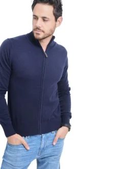 Homme C&Jo Gilets Et Cardigans^Gilet zippé classique bleu nuit