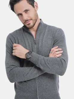 Homme C&Jo Gilets Et Cardigans^Gilet zippé classique loup