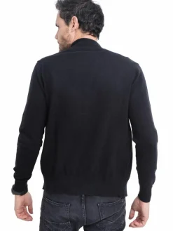 Gilet zippé classique noir-C&Jo Sale