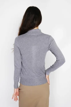 Femme C&Jo Gilets Et Cardigans^Gilet zippé en Cachemire mélangé flanelle