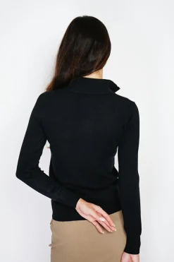 Gilet zippé en Cachemire mélangé noir-C&Jo Hot