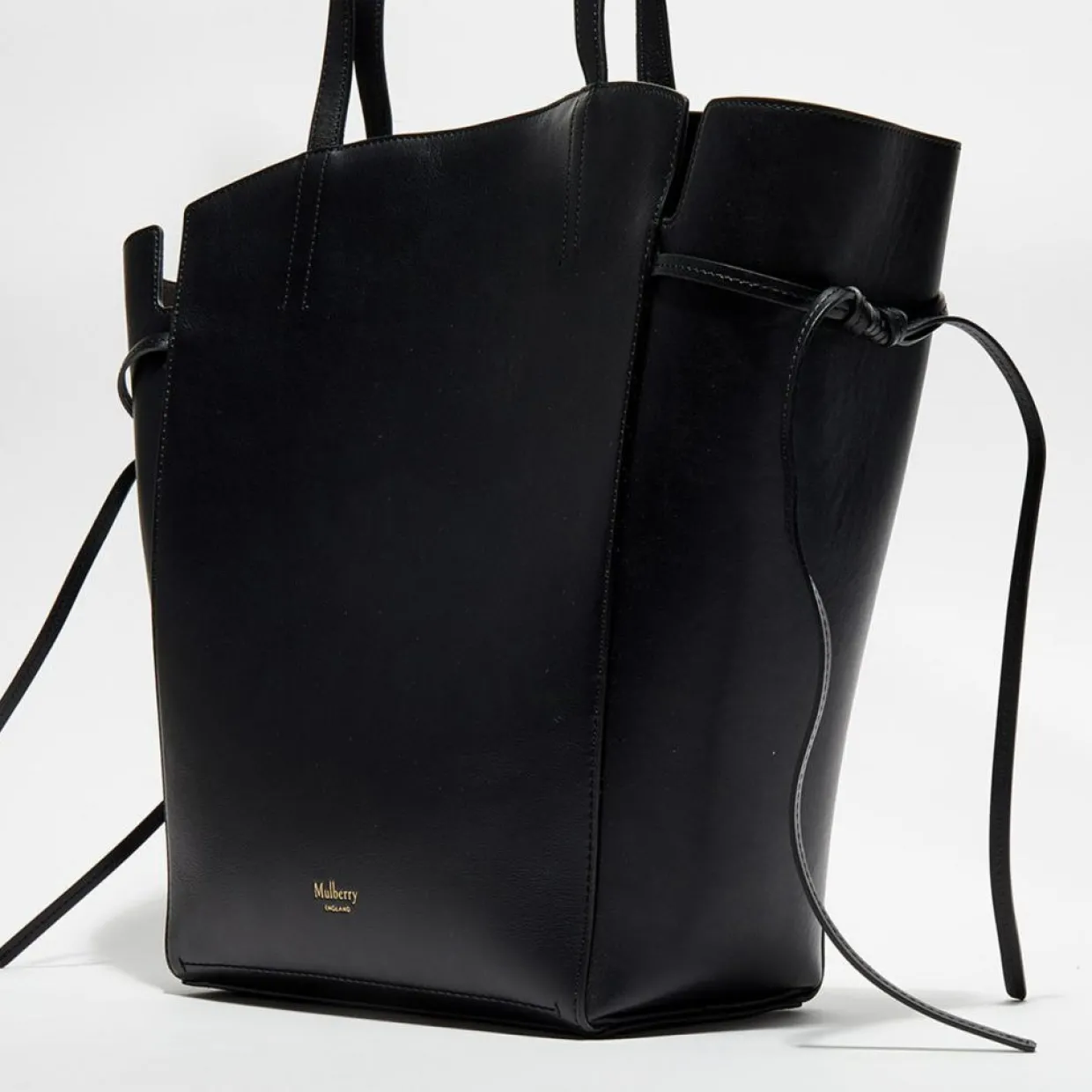 Grand sac cabas en Cuir Clovelly noir - 50x40x16 cm-Mulberry Online