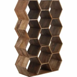 Grande étagère hexagonale offre m&m naturel - 111x40x168 cm-Bois & Chiffons Discount