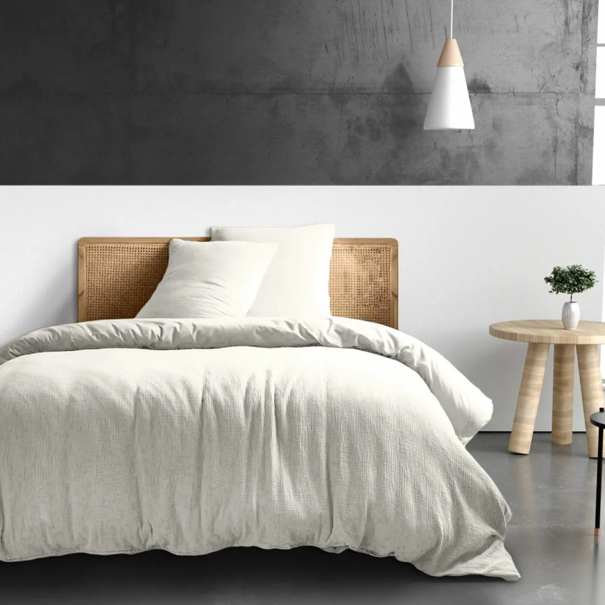 Housse de couette 100% Gaze de coton blanche-Baton Rouge Online