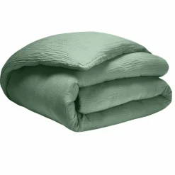Housse de couette 100% Gaze de coton verte-Baton Rouge