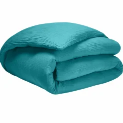 Housse de couette 100% Gaze de coton bleue-Baton Rouge New