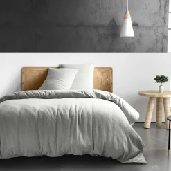 Housse de couette 100% Gaze de coton grise-Baton Rouge Online