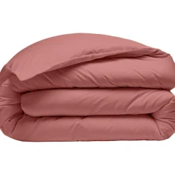 Baton Rouge Linge De Lit, Ensembles^Housse de Couette 100% Percale de Coton - Finition Bouteille 40cm vieux rose