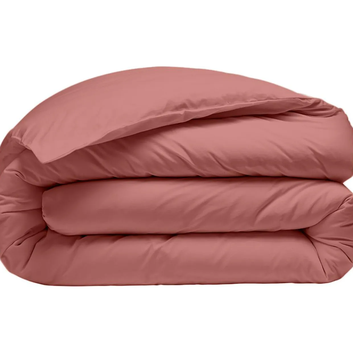 Baton Rouge Linge De Lit, Ensembles^Housse de Couette 100% Percale de Coton - Finition Bouteille 40cm vieux rose