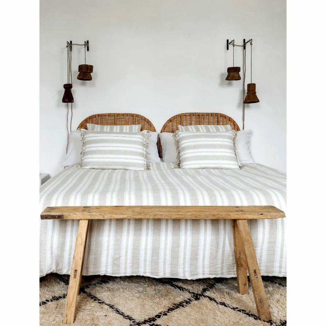 Bed and Philosophy Linge De Lit, Ensembles^Housse de couette en lin lavé et coton grise 220x240 cm