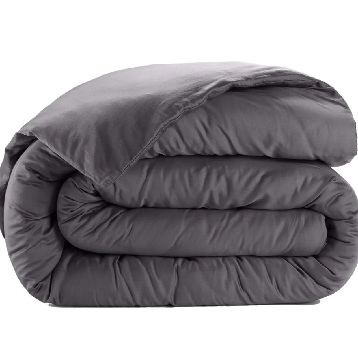 Baton Rouge Linge De Lit, Ensembles^Housse de couette satin de coton lavé grise