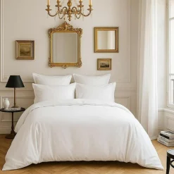 Baton Rouge Linge De Lit, Ensembles^Housse de couette satin de coton lavé blanche