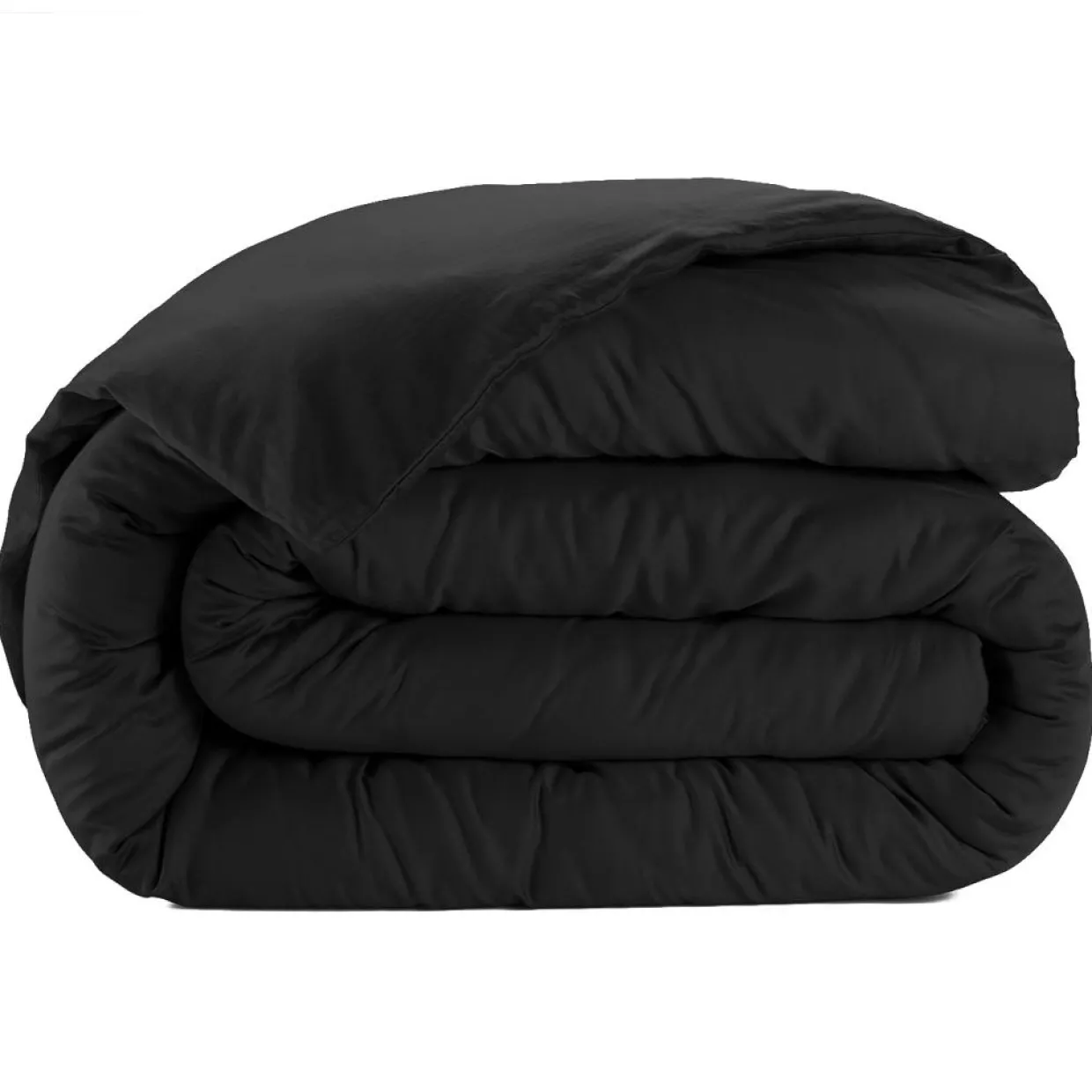Baton Rouge Linge De Lit, Ensembles^Housse de couette satin de coton lavé noire