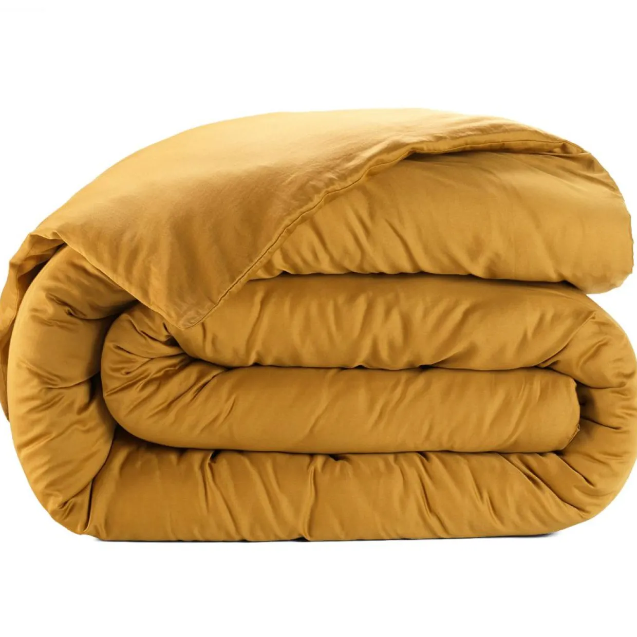 Baton Rouge Linge De Lit, Ensembles^Housse de couette satin de coton lavé moutarde