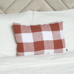 Haomy Coussins, Galettes De Sièges^Housse de coussin 100% Lin Palma brique - 40x60 cm