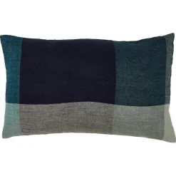 Housse de coussin 100% Lin Saporo encre - 50x80 cm-Haomy Best
