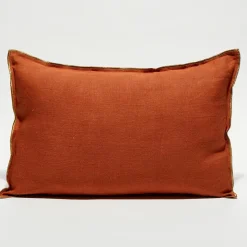 Apotheca Coussins, Galettes De Sièges^Housse de coussin en lin lavé tomette - 40x60 cm