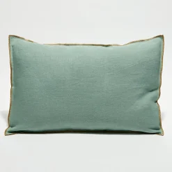 Housse de coussin en lin lavé jade - 40x60 cm-Apotheca Best