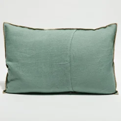 Housse de coussin en lin lavé jade - 40x60 cm-Apotheca Best