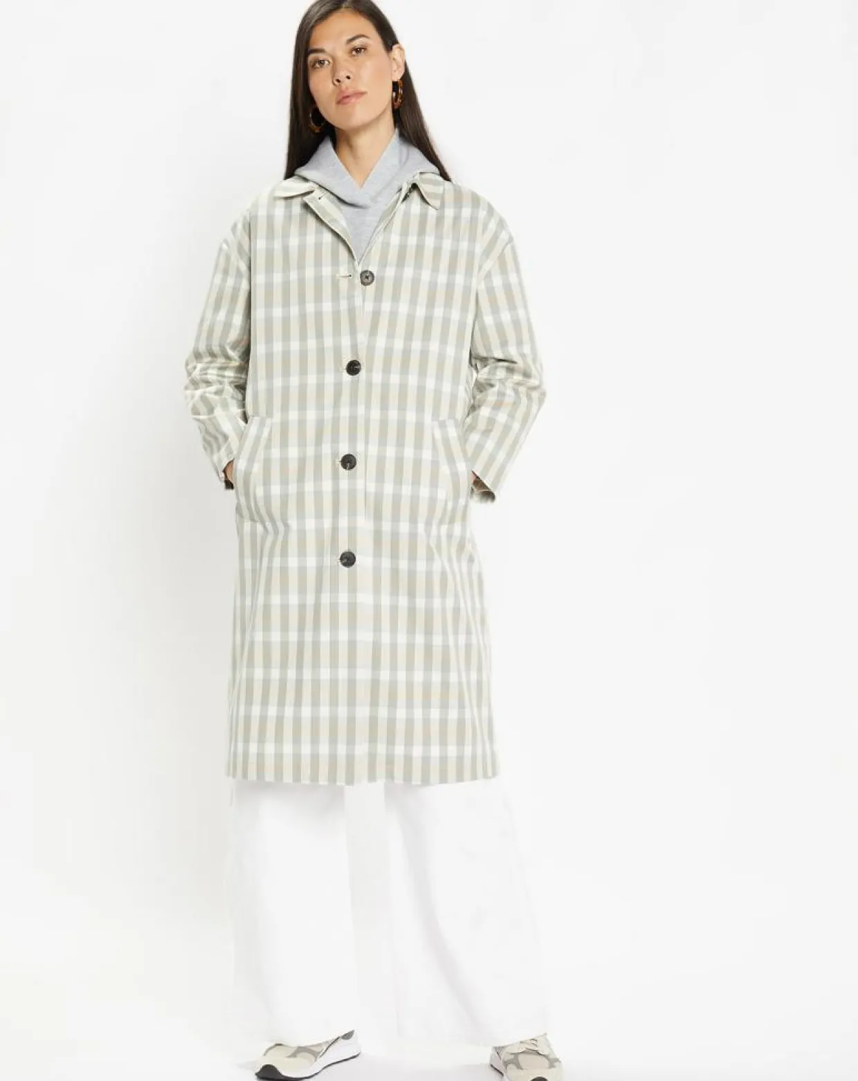 Imperméable en Coton Louis à carreaux beige-Galeries Lafayette Best
