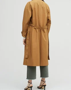 Femme Chloé Stora Manteaux^Imperméable en Toile de coton Guy camel