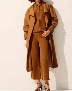 Femme Chloé Stora Manteaux^Imperméable en Toile de coton Guy camel