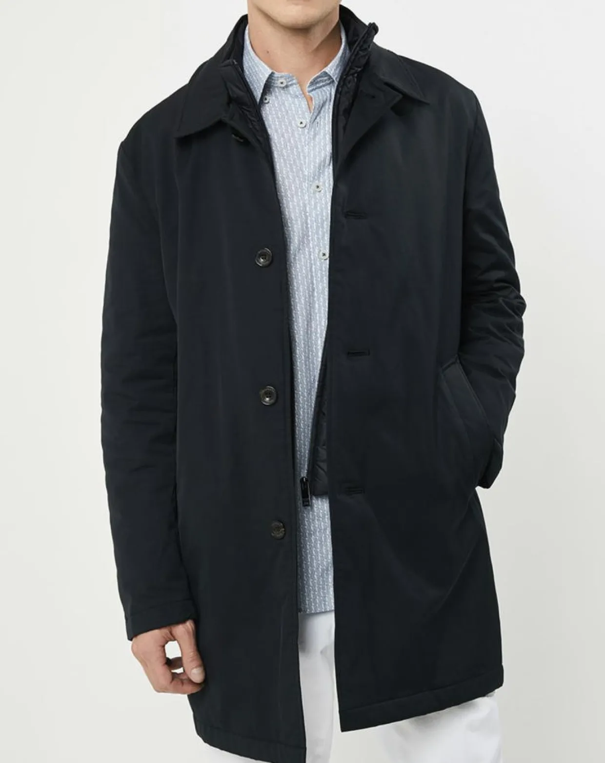 Homme Hackett London Manteaux^Imperméable Membrane bleu marine