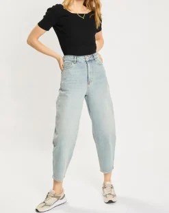 Femme Scotch & Soda Jeans^Jean 100% Coton Bio Ballon bleu clair