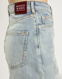 Femme Scotch & Soda Jeans^Jean 100% Coton Bio Ballon bleu clair