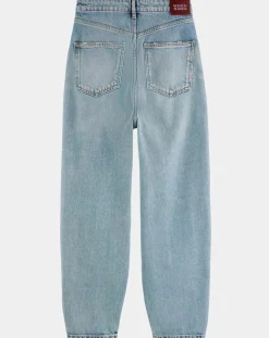 Femme Scotch & Soda Jeans^Jean 100% Coton Bio Ballon bleu clair