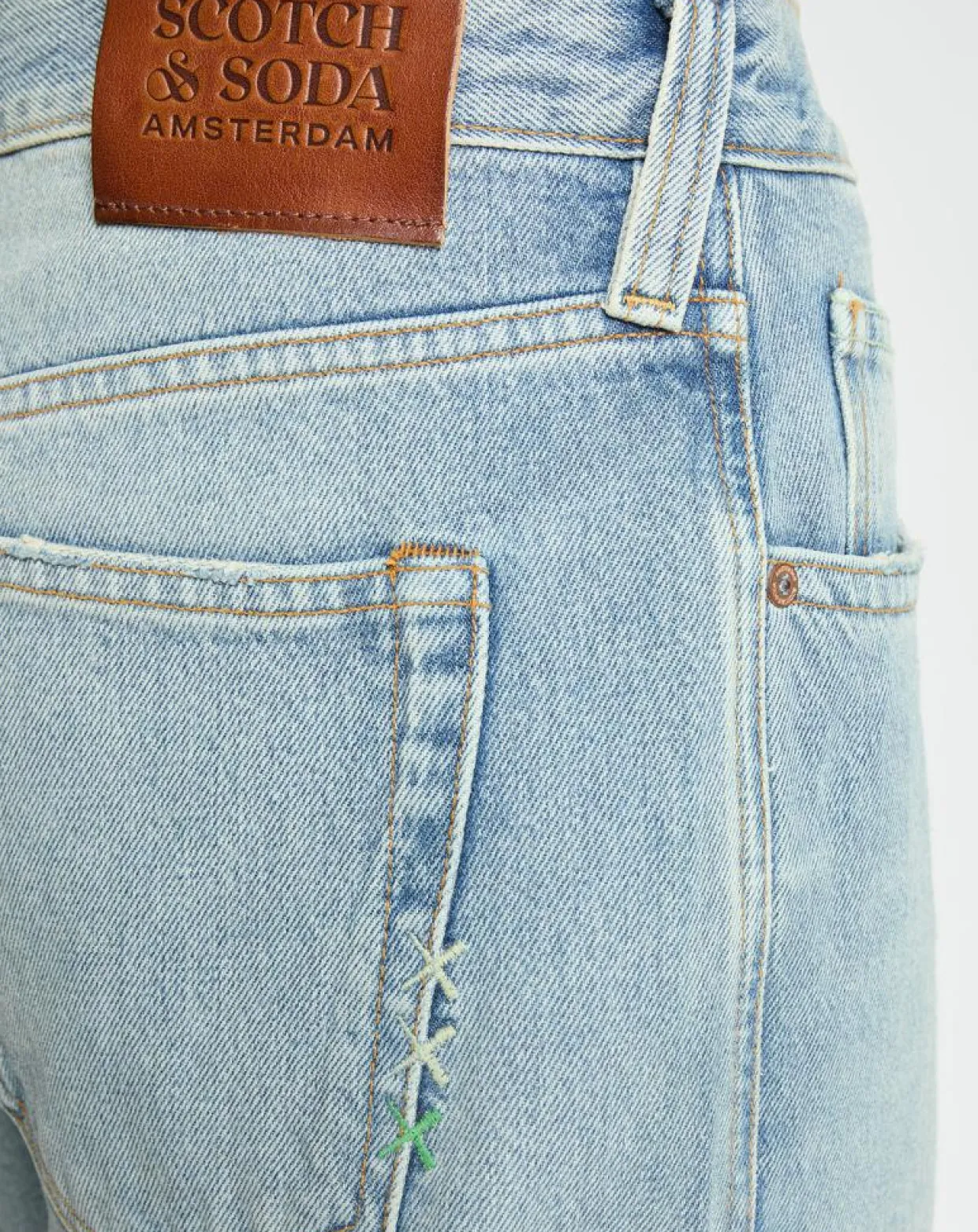 Jean 100% Coton Bio Regular Fit bleu clair-Scotch & Soda Discount
