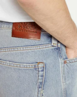 Jean 100% Coton Bio Regular Fit bleu clair-Scotch & Soda Discount