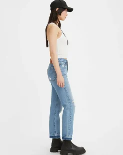 Femme Levi's® Jeans^Jean 501 Crop coupe droite bleu