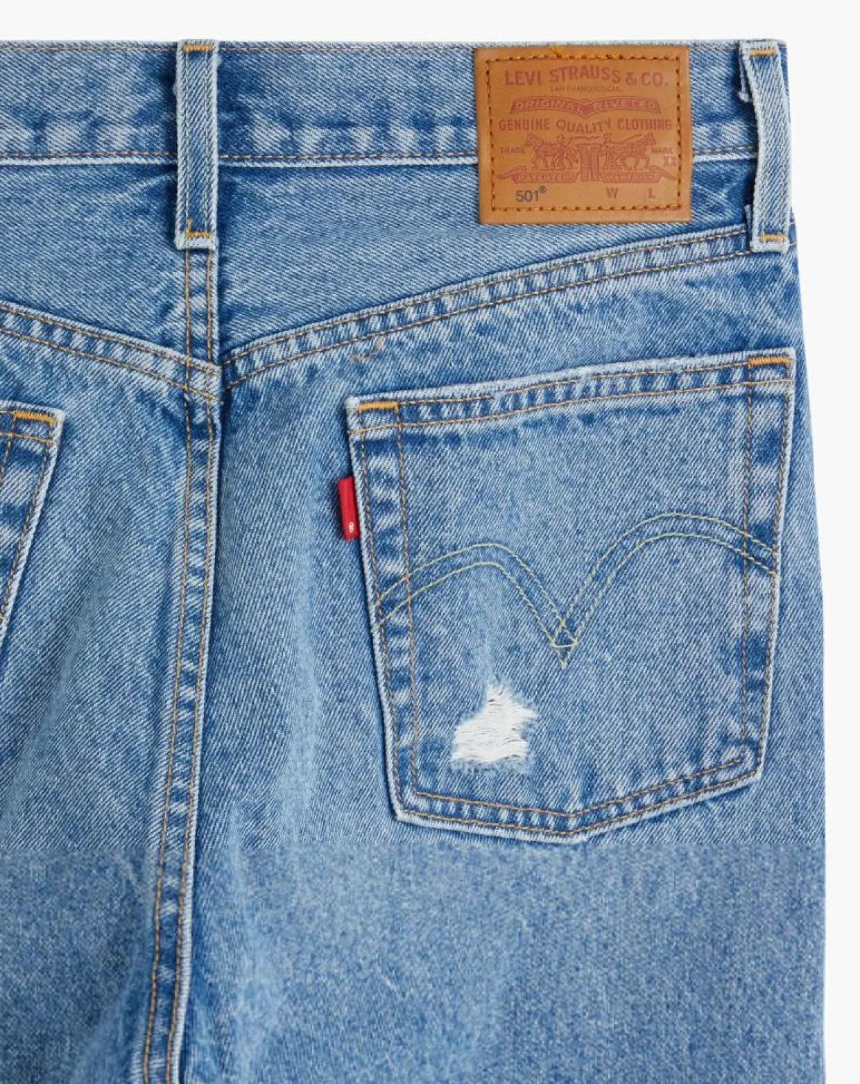 Femme Levi's® Jeans^Jean 501 Crop coupe droite bleu