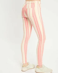 Femme Scotch & Soda Jeans^Jean à rayures rose/écru