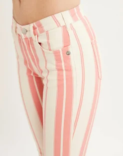 Femme Scotch & Soda Jeans^Jean à rayures rose/écru
