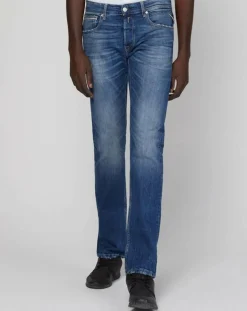 Homme Replay Jeans^Jean ajusté stretch Grover Délavé bleu