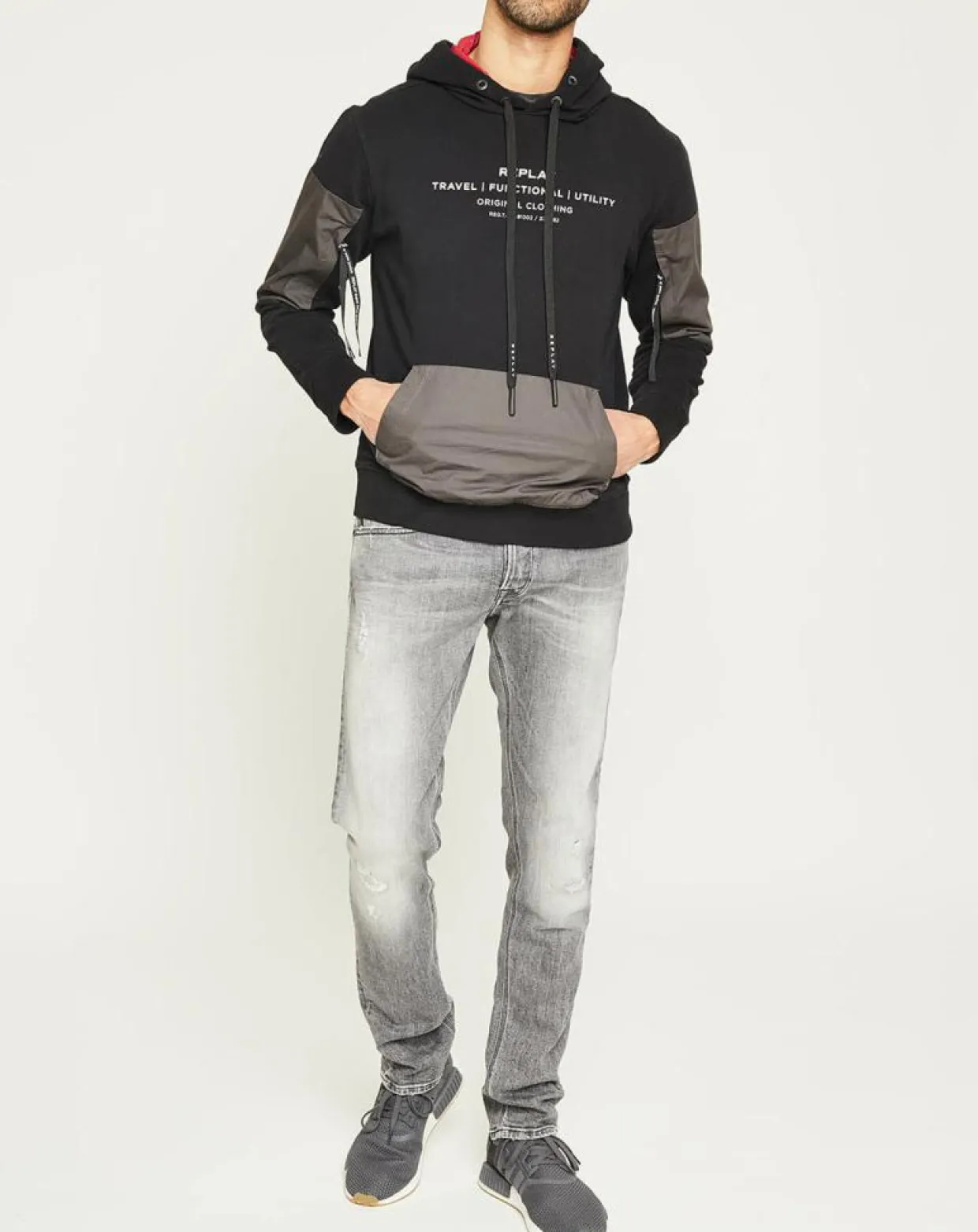 Homme Replay Jeans^Jean Anbass 10 Yo Stry gris clair