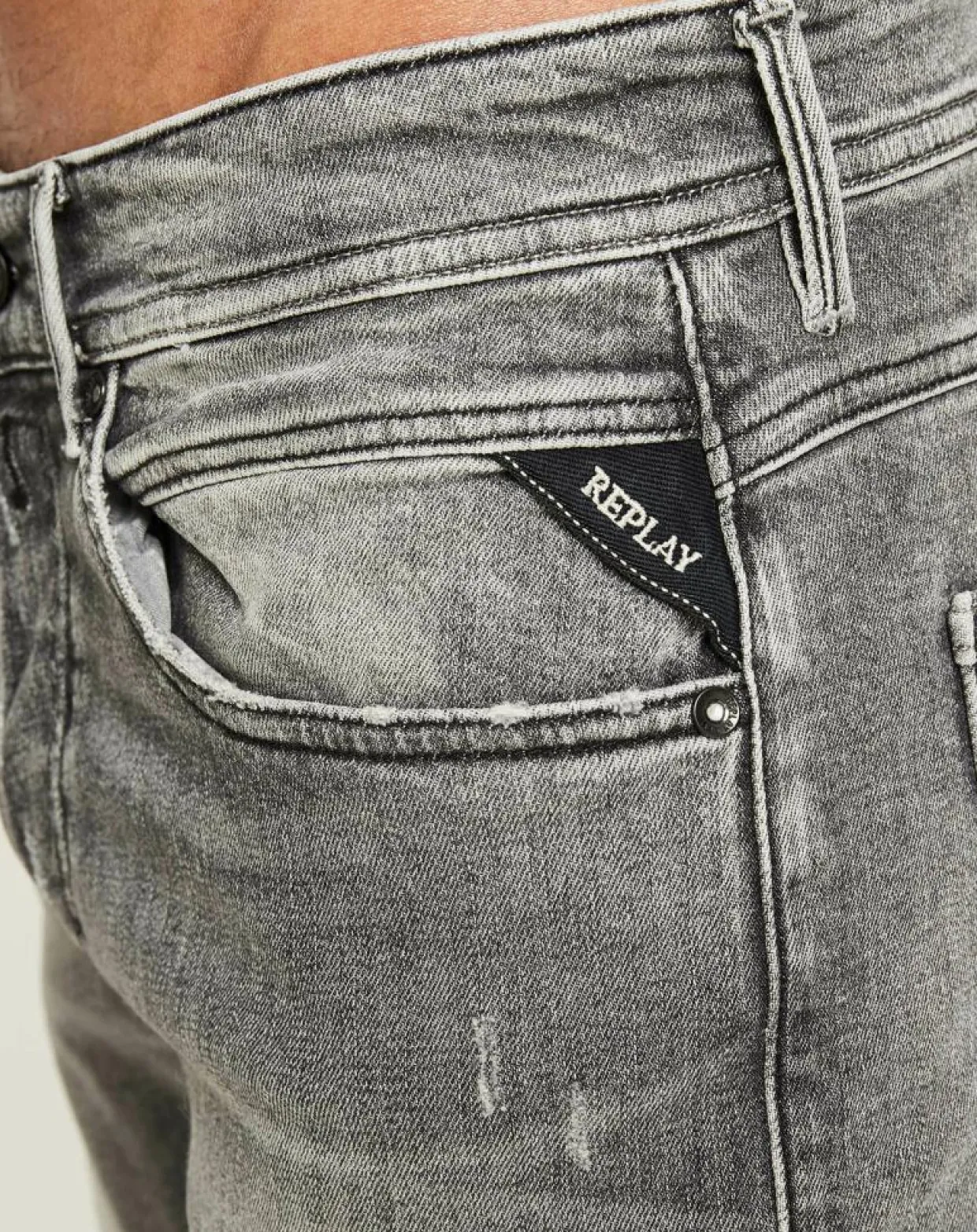 Homme Replay Jeans^Jean Anbass 10 Yo Stry gris clair