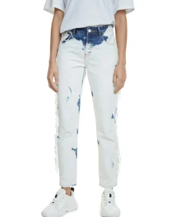 Femme Desigual Jeans^Jean Bleach blanc/bleu