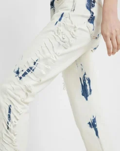 Femme Desigual Jeans^Jean Bleach blanc/bleu