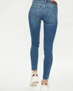Jean bohemienne taille haute Skinny bleu moyen-Scotch & Soda New