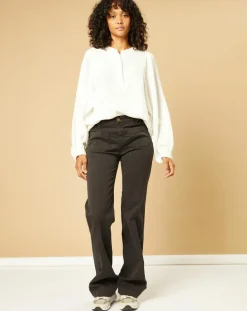 Femme Acquaverde Jeans^Jean bootcut Charlotte charcoal