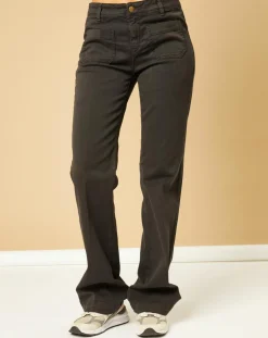 Femme Acquaverde Jeans^Jean bootcut Charlotte charcoal