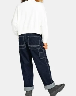 Femme Element Jeans^Jean brut large bleu foncé