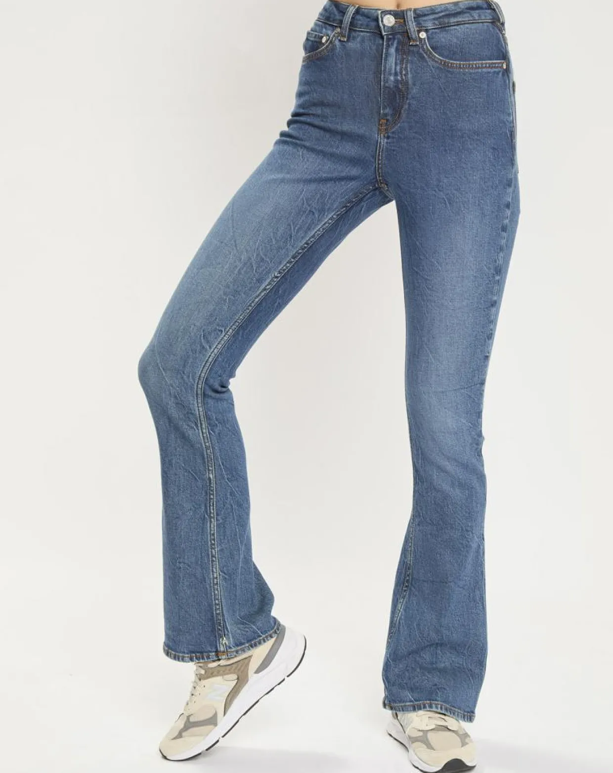 Jean charm flare taille haute bleu moyen-Scotch & Soda Discount