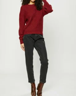 Jean court authentique en coton biologique Slim gris moyen-Esprit Clearance